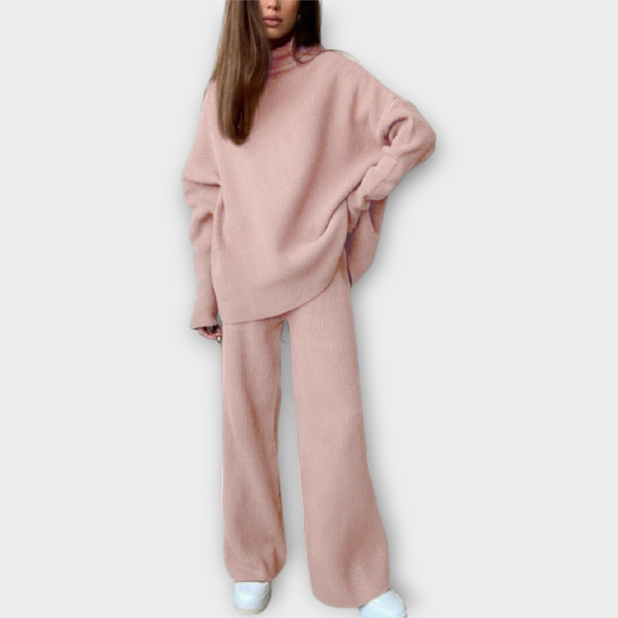 Ensemble Tricoté au Style Décontracté et Minimaliste