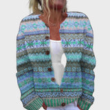 Pull Gilet en Tricot à Motifs