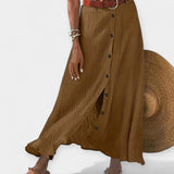 Jupe Midi Semi-Transparente à Fente