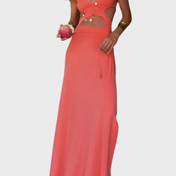 Robe Confortable à Découpes Élégantes