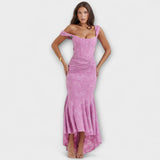 Robe Longue Élégante avec Corset Chic et Sophistiqué