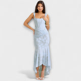 Robe Longue Élégante avec Corset Chic et Sophistiqué