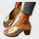 Sandales à Talons Épais et Ouverts