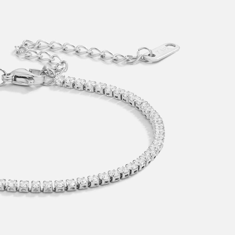 Bracelet Cordelia en argent style tennis