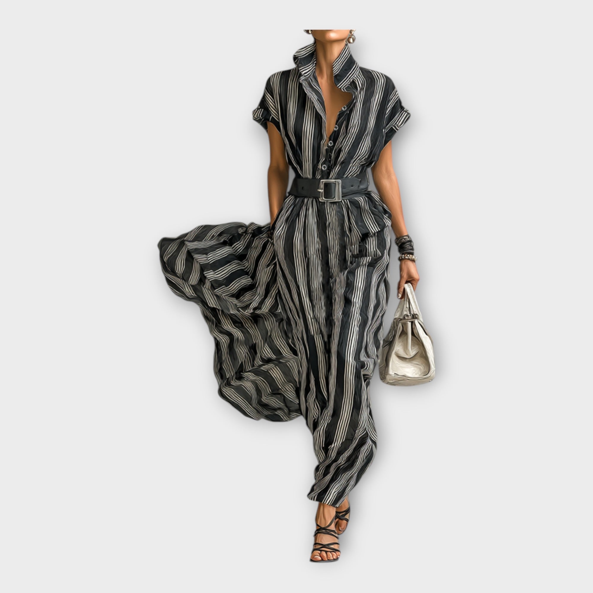 Robe longue au design minimaliste et élégant