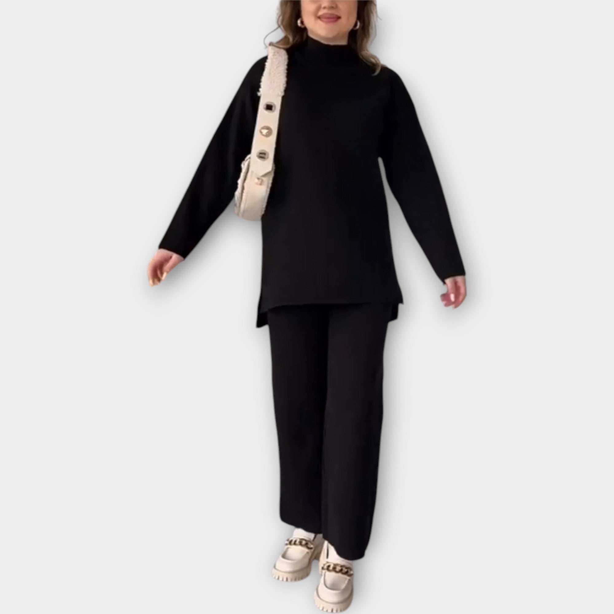 Ensemble Tricoté à Coupe Relaxée