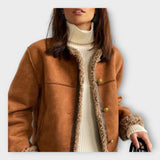 Veste en Cuir Chic avec Doublure Confortable et Design Classique