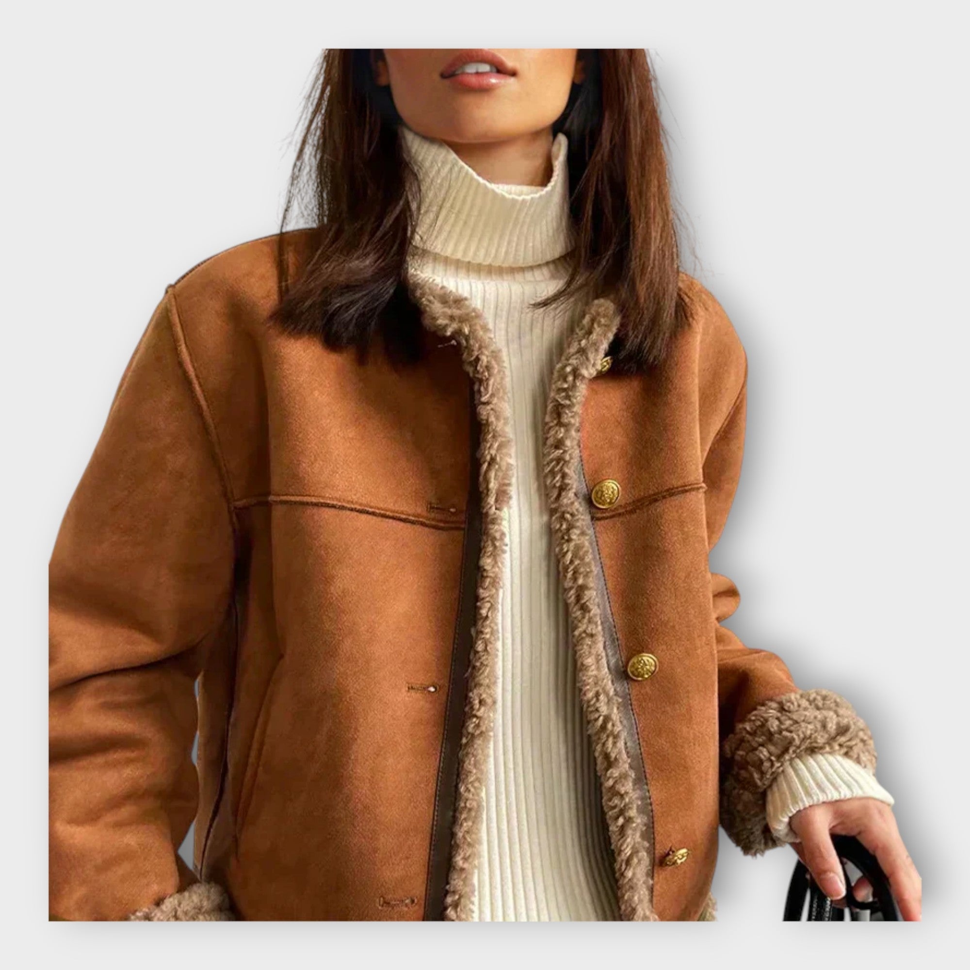 Veste en Cuir Chic avec Doublure Confortable et Design Classique