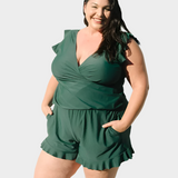 Maillot de bain à volants avec soutien-gorge intégré