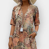 Robe Midi Fleurie Élégante