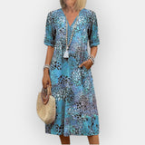 Robe Midi Fleurie Élégante