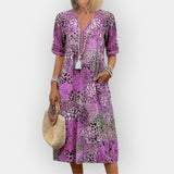 Robe Midi Fleurie Élégante