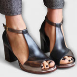 Sandales en Cuir à Talons pour Femmes