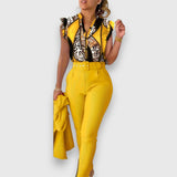 Ensemble Deux Pièces au Design Léopard Contemporain