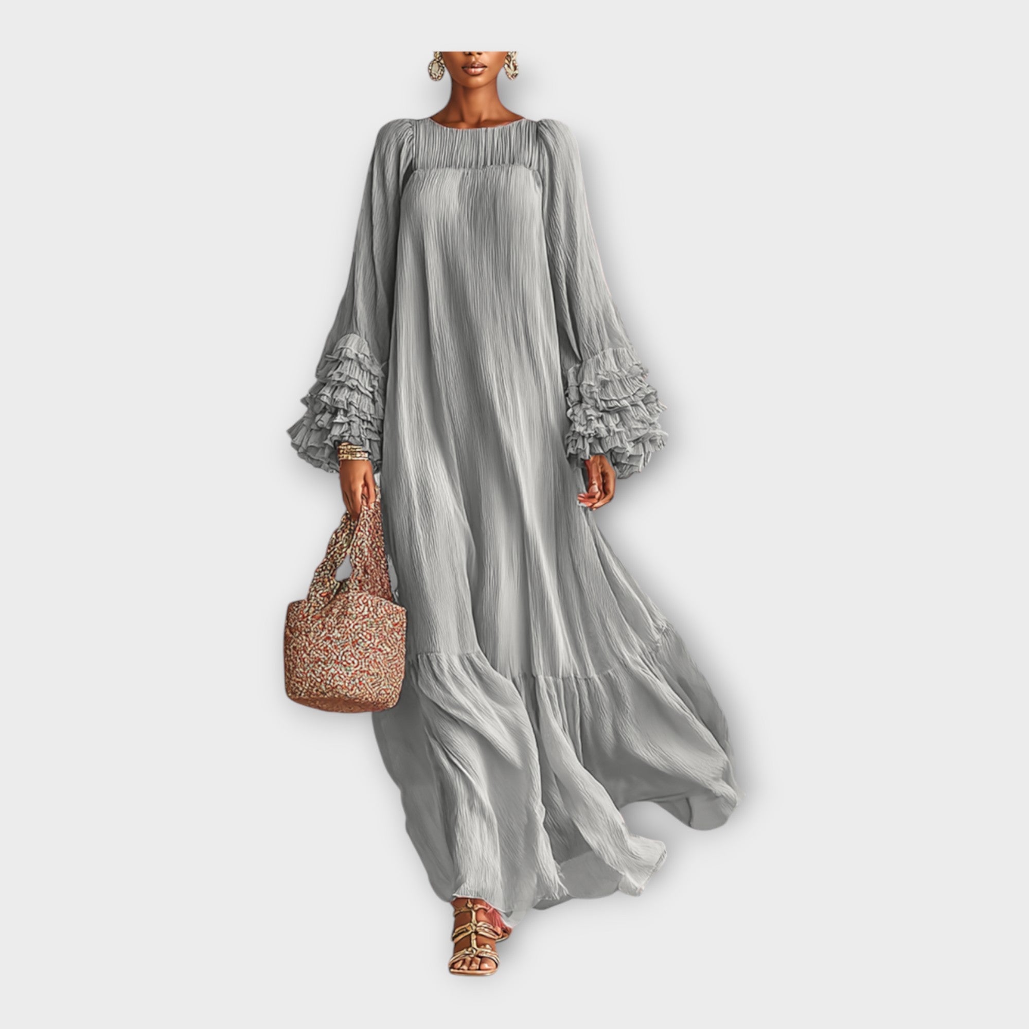 Robe longue légère avec des accents raffinés