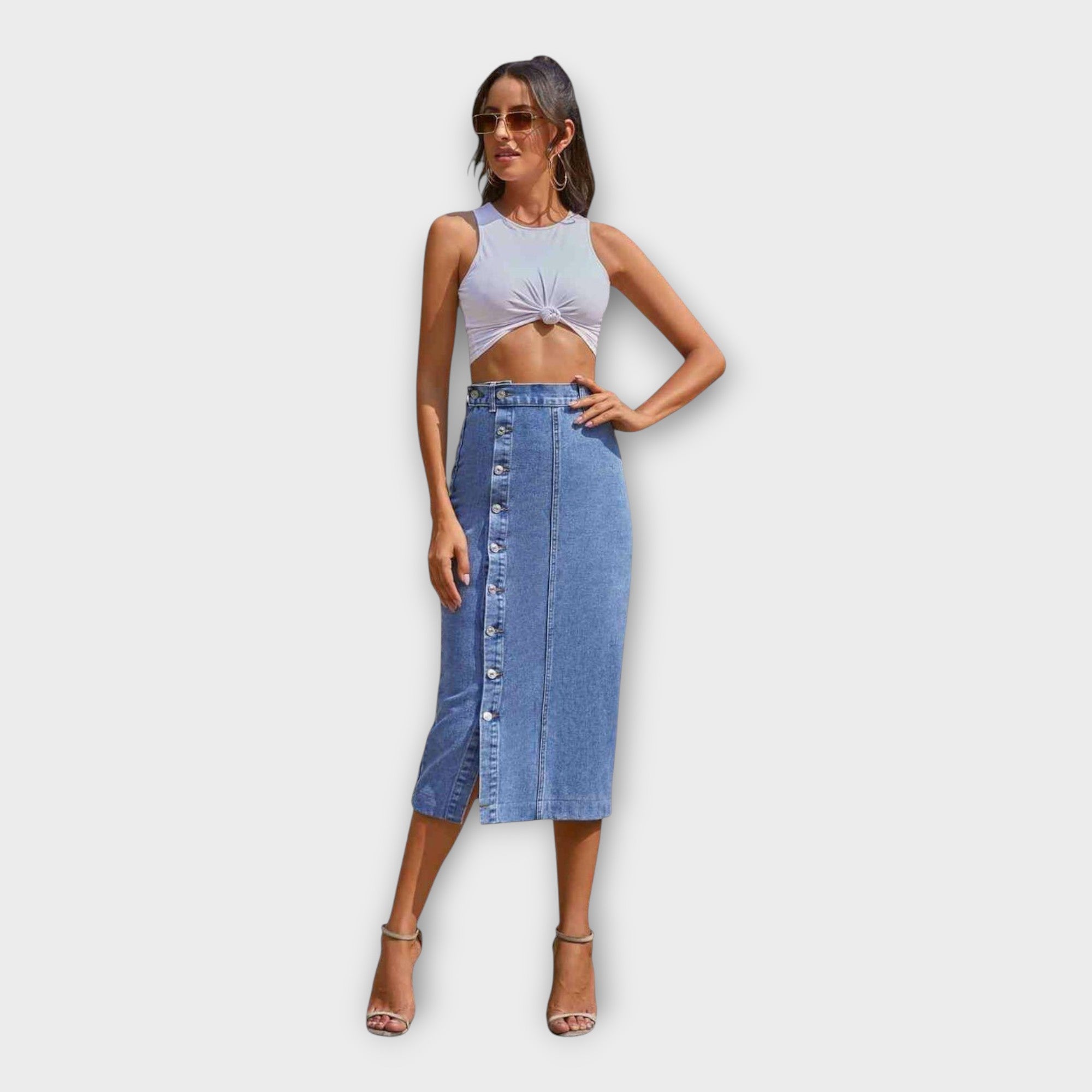 Maxi Jupe à Boutons