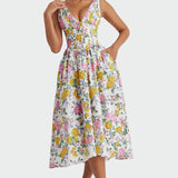 Robe Midi Florale Romantique