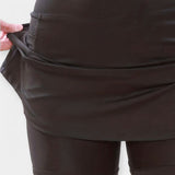 Short taille haute avec jupe intégrée