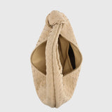 Celeste | Sac Moyen en Suédine Tressée avec Nœud