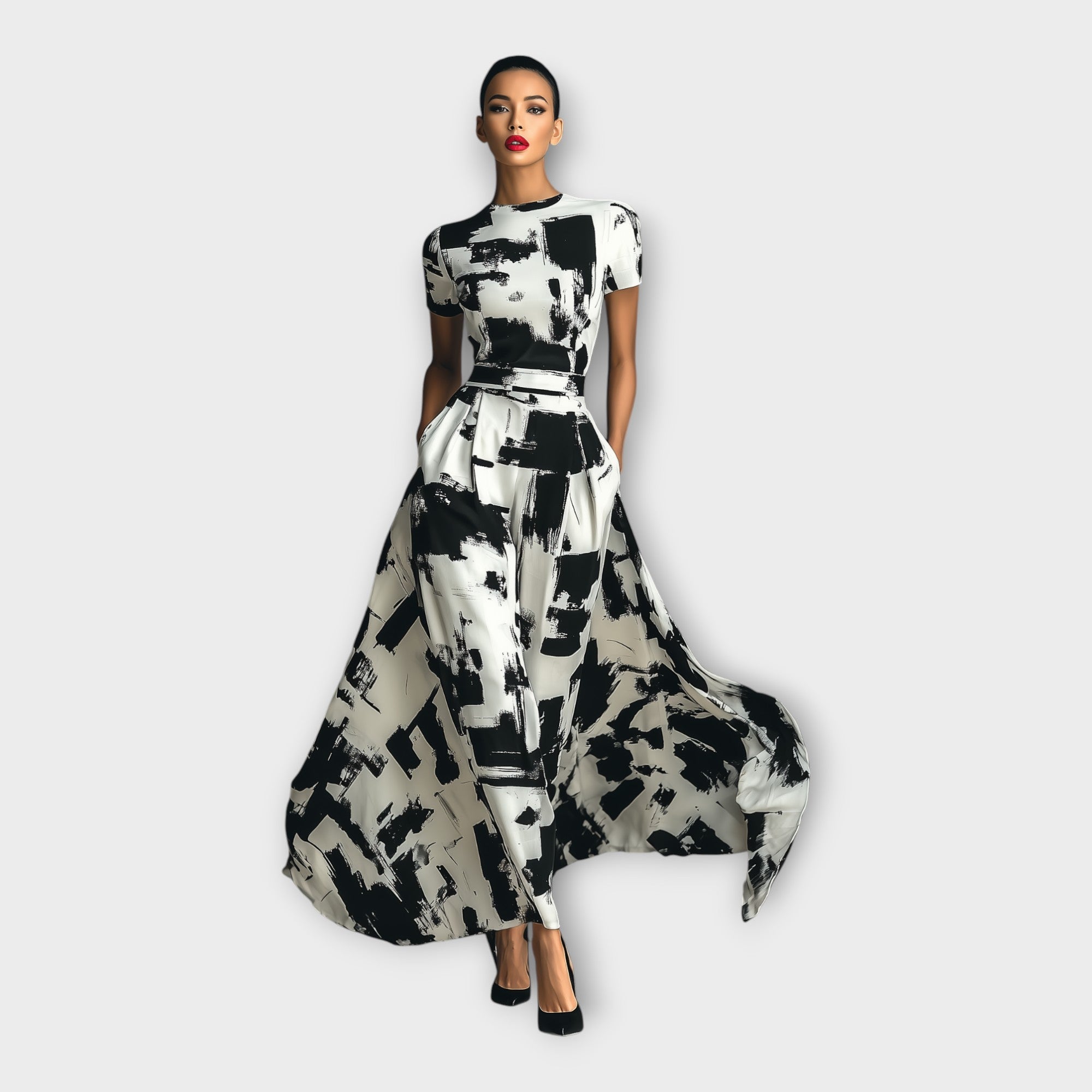 Robe Maxi au Style Artistique Élégant