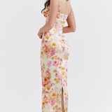 Rosa | Floral Satin Dress