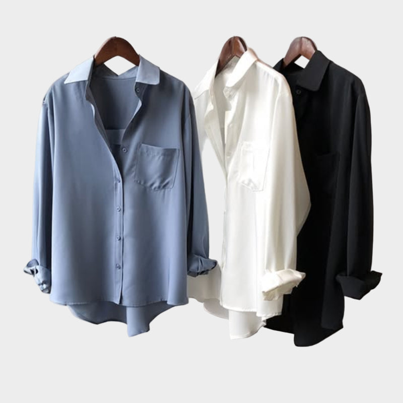 Chemise Longue à Manches avec Design Élégant et Détails Modernes
