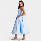 Robe Midi en Tulle Transparent