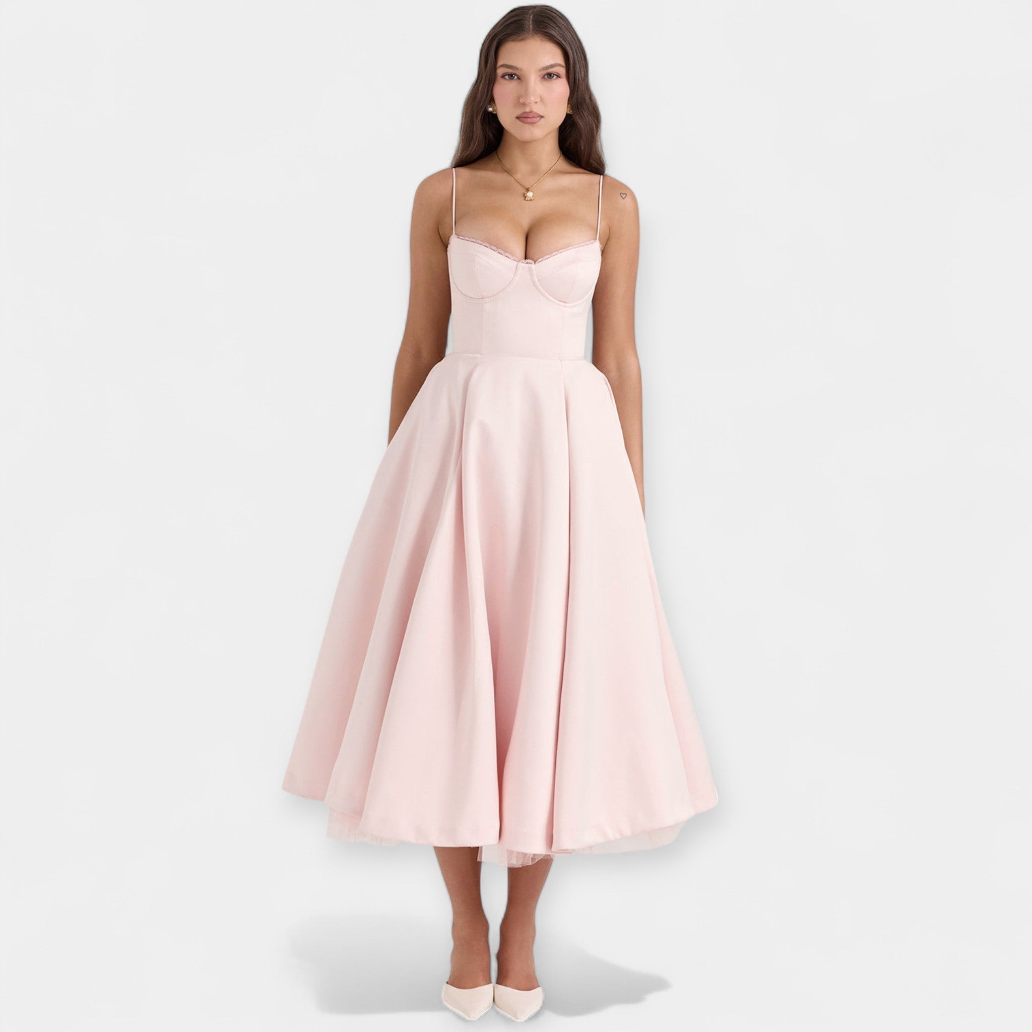 Robe Midi en Tulle avec Élégance