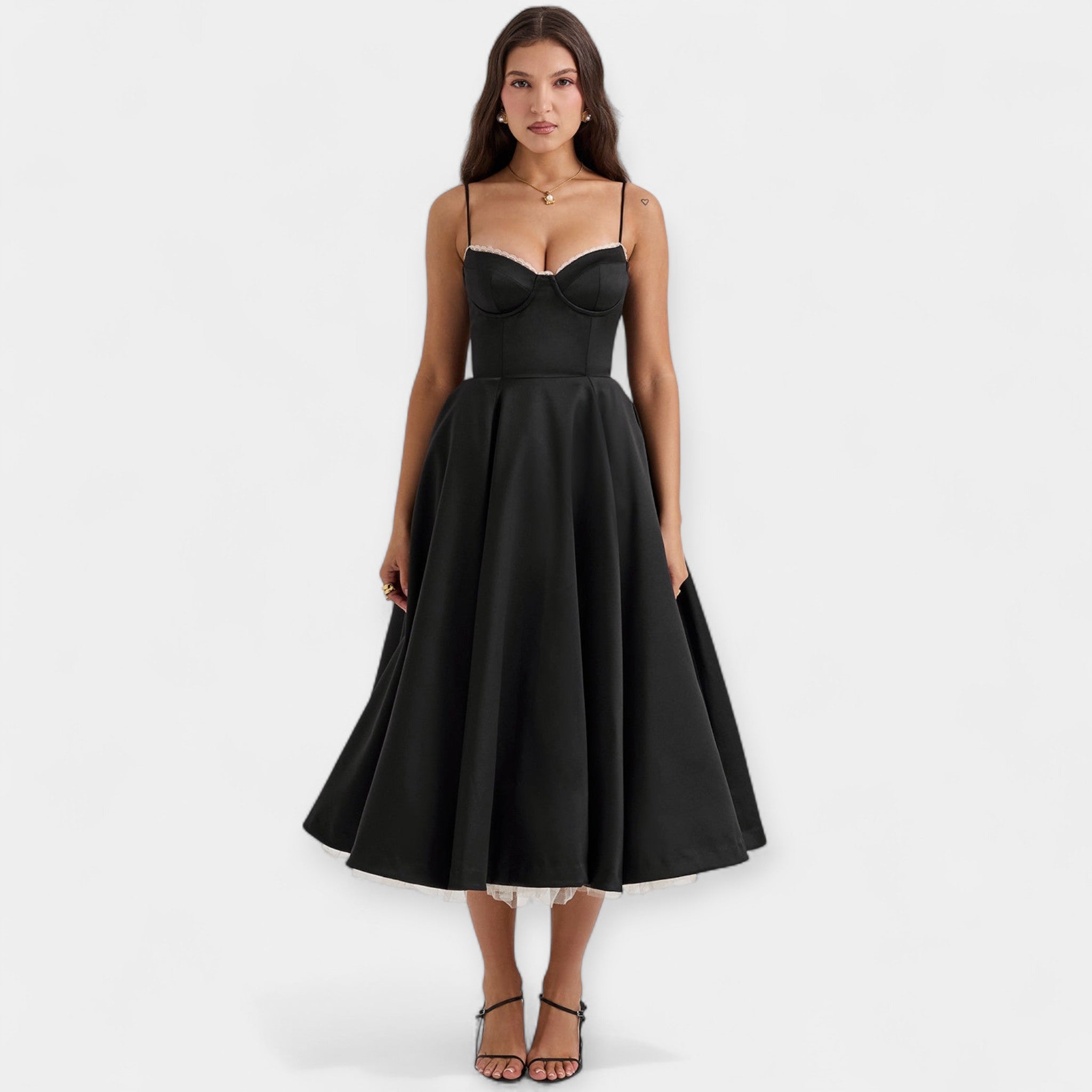Robe Midi en Tulle avec Élégance