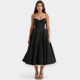 Robe Midi en Tulle Transparent