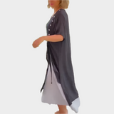 Robe Maxi Élégante en Couleur Unie