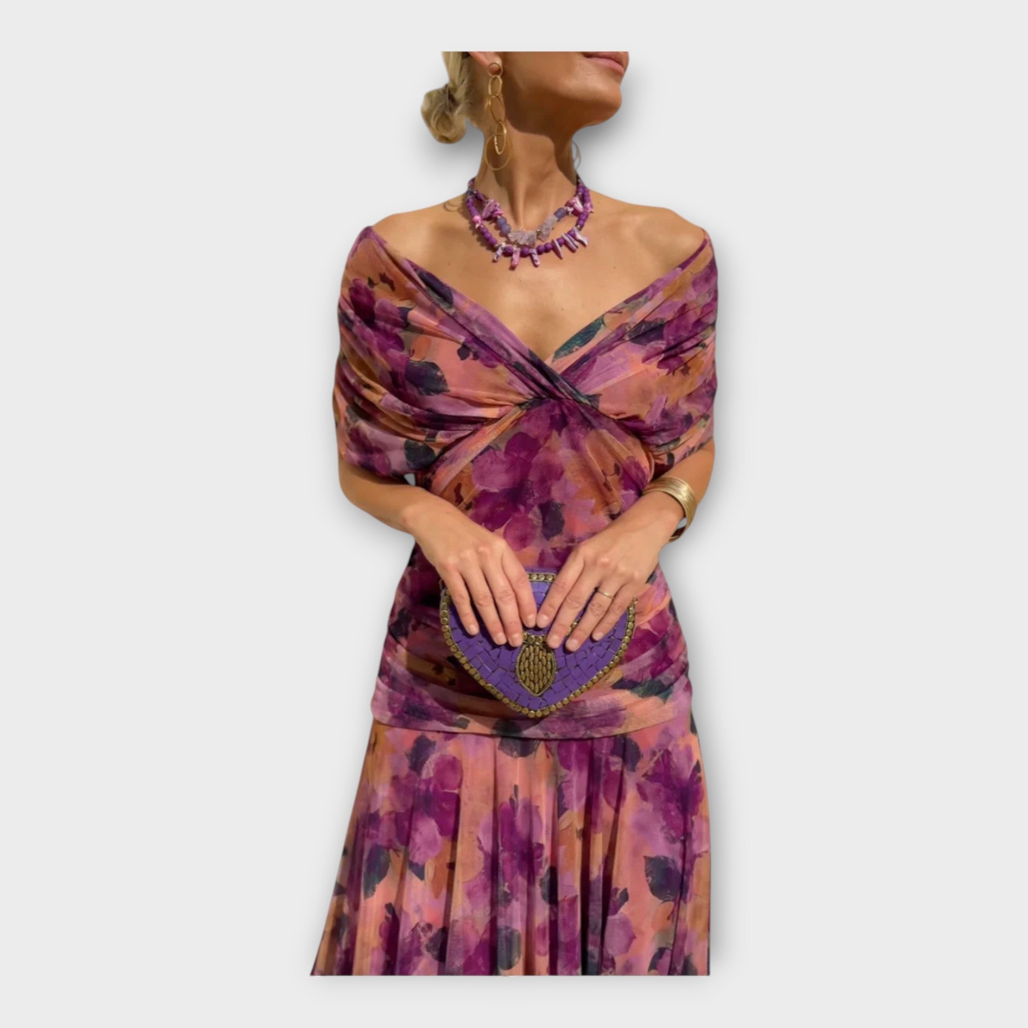 Robe Légère avec Décolleté Éblouissant