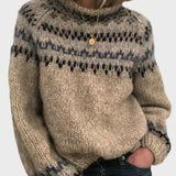 Pull Col Roulé à Encolure Arrondie