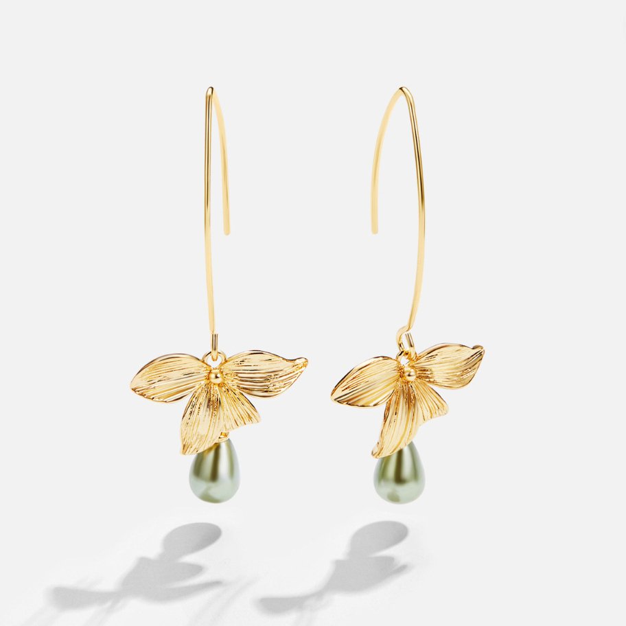 Juliana – Boucles d'oreilles en or avec perles