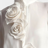 T-shirt 3D à Motif de Roses