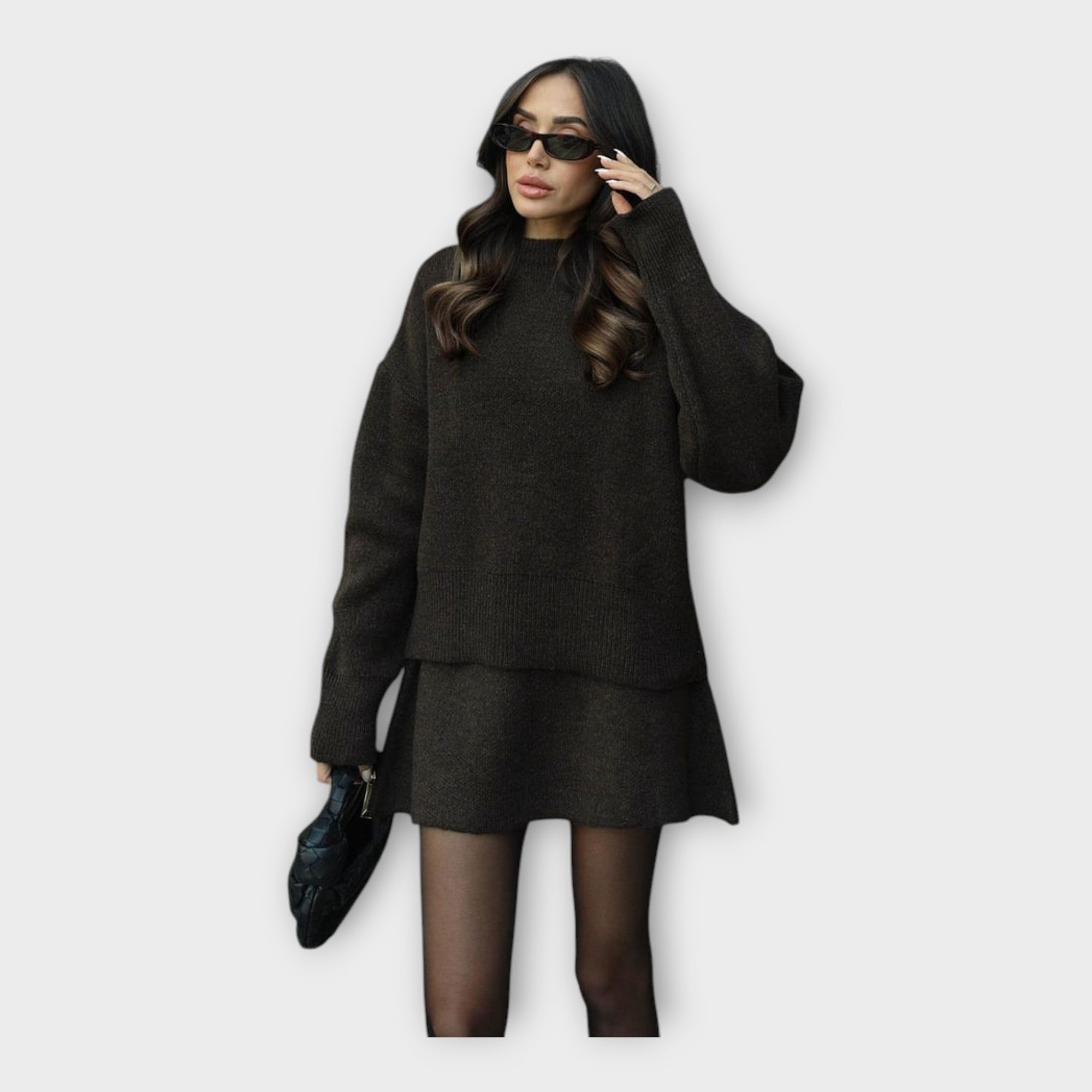 Ensemble Tricoté Moderne : Pull et Jupe