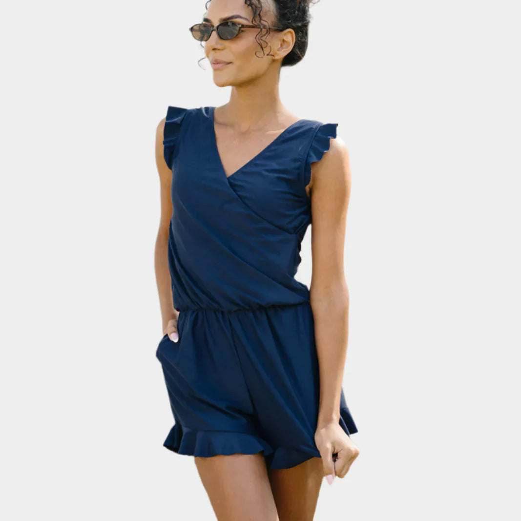 Maillot de bain à volants avec soutien-gorge intégré