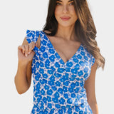 Maillot de bain à volants avec soutien-gorge intégré