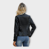 Veste en Cuir Chic au Design Moderne et au Style Classique