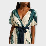 Robe maxi ceinturée à coupe fluide