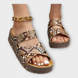 Sandales à Talons avec Détails Tressés et Large Sangle