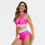 Maillot de Bain Haut à Taille Élevée avec Renfort