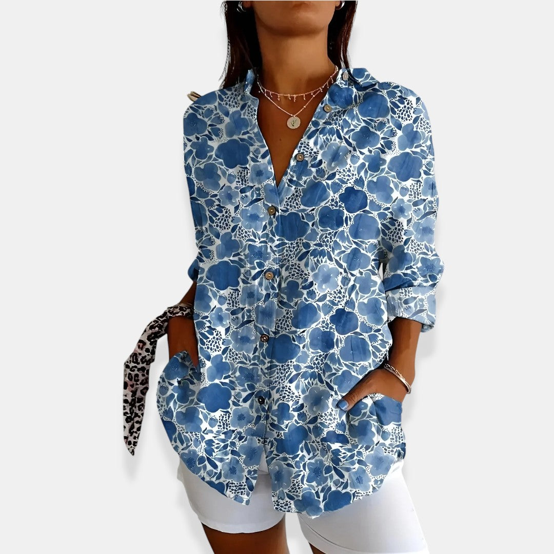 LYSSA™ | Blouse Fleurie à Boutons