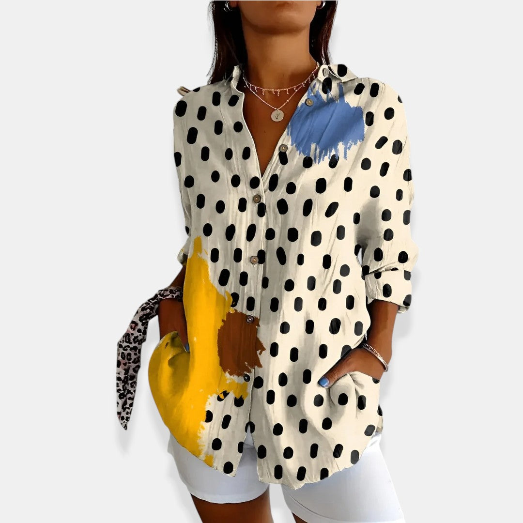 LYSSA™ | Blouse Fleurie à Boutons