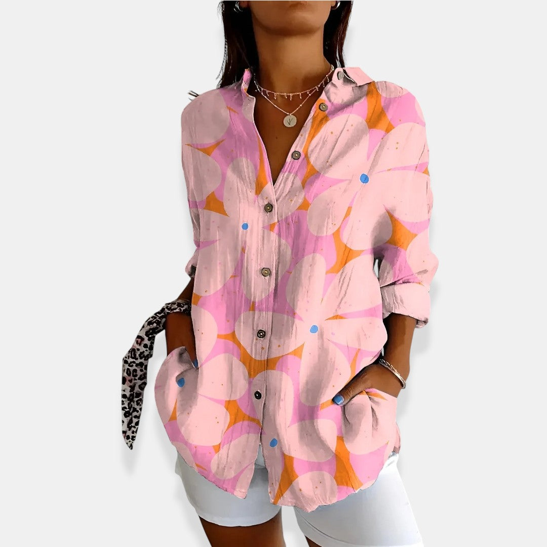 LYSSA™ | Blouse Fleurie à Boutons