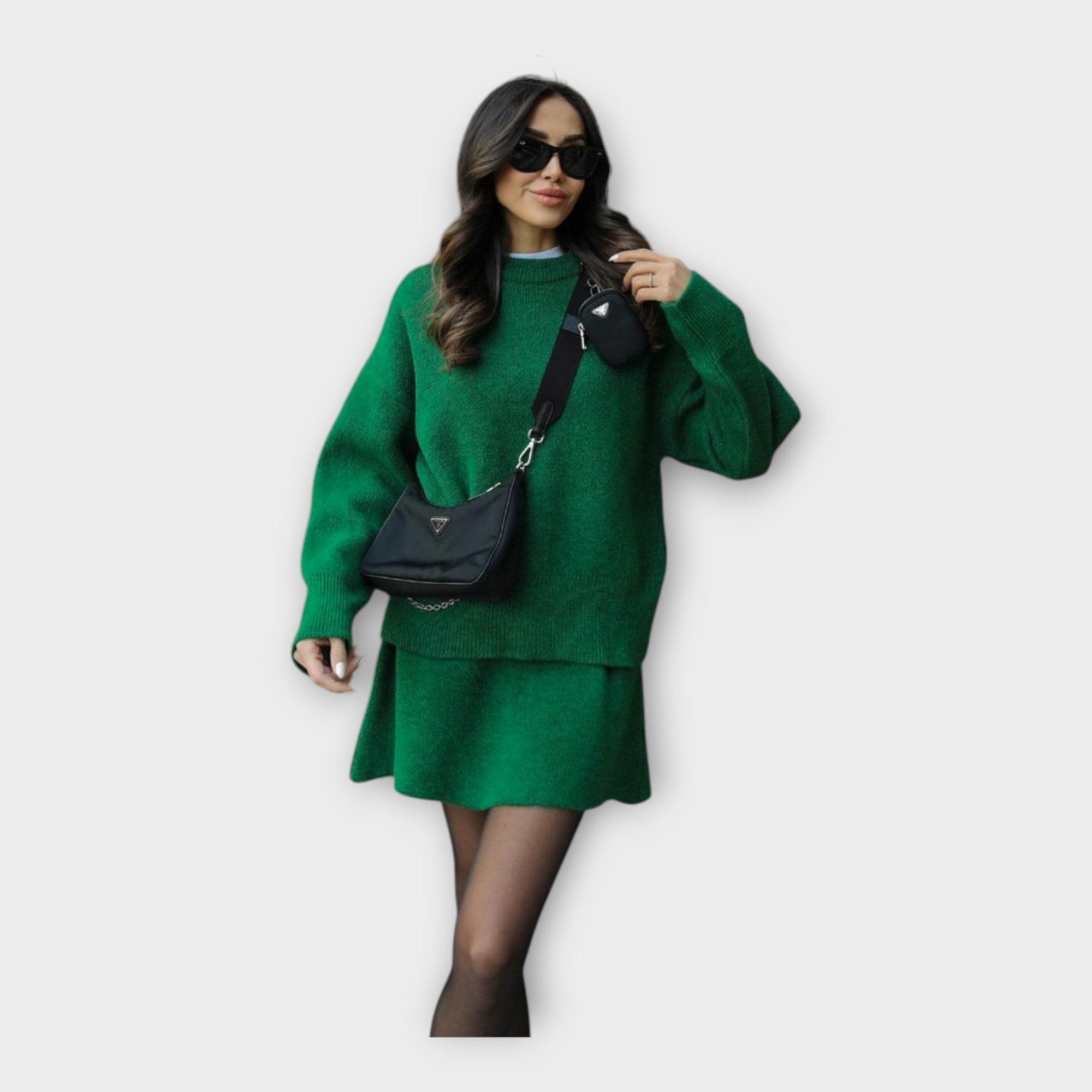 Ensemble Tricoté Moderne : Pull et Jupe